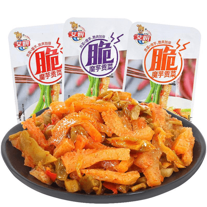 [중국 직배송] 아이얀 곤약 야채 마늘맛 15g*10봉지