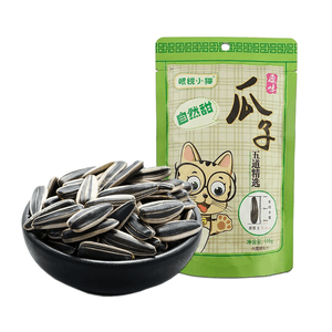 【中国直邮】 眼镜小猫 休闲零食炒货坚果特产葵花籽【原味】八分熟瓜子105g*1袋