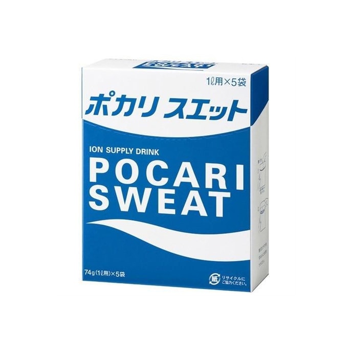 【日本直邮】POCARI SWEAT日本宝矿力水特 粉末冲剂能量饮料 74g*5袋【运动健身 补充电解质】