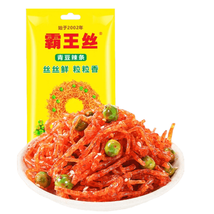 中國 直郵 玉峰 青豆 霸王絲辣條網紅香辣絲湖南兒時懷舊麻辣變態辣解饞零食小辣絲 20g*1包
