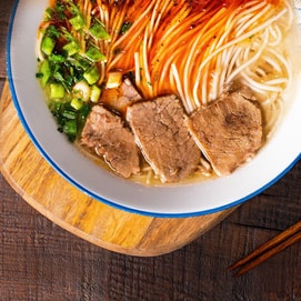 统一 兰州牛肉面  非油炸细面方便面 4袋入 392g【中华老字号马子禄配方】