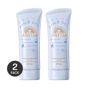 ANESSA Sunscreen Aqua Gel Additive-Free Sunscreen Gel SPF35 PA+++ 90g*2【Value Pack】