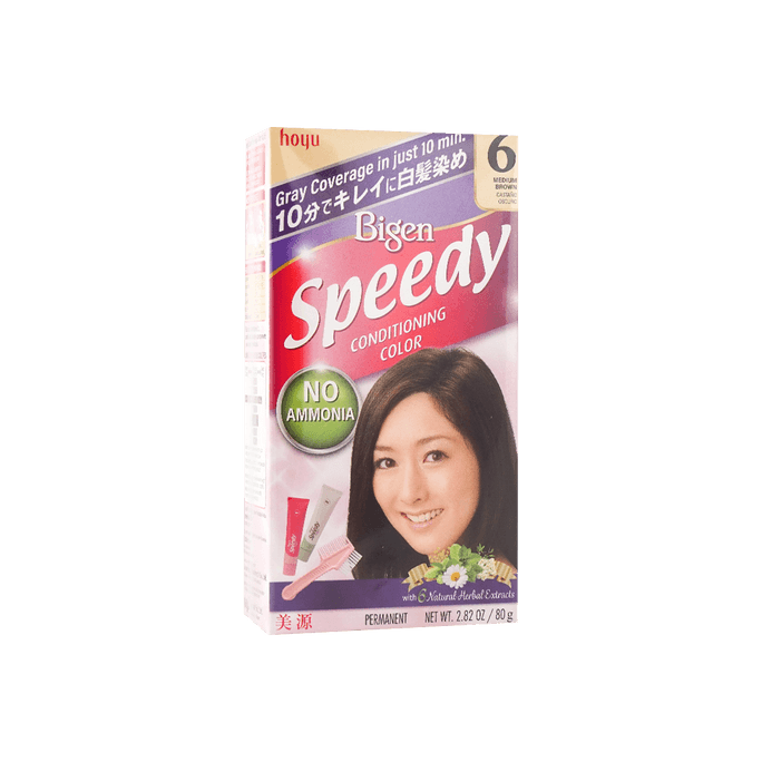 日本 HOYU BIGEN 染髮劑 Speedy #06 中棕色