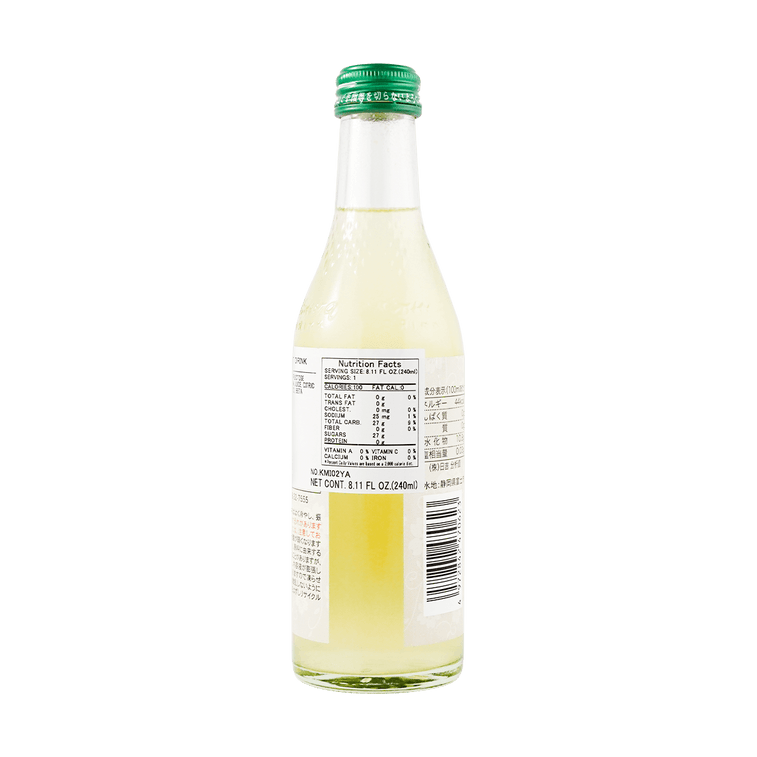 日本KIMURA木村飲品 富士山柚子風味汽水 果汁3% 240ml 6