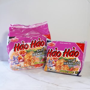 Hao Hao Instant Noodles, Sate Hanh Tim Chili Crispy Onion Flavor, 2.6 oz*5 Bags