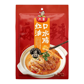 [중국 직배송] 청두 류포, 류포 매운 닭고기 양념, 냉면 양념, 해산물 고추기름, 70g*1봉