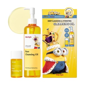 韩国MANYO魔女工厂 纯净柔护卸妆油套装 水感卸养 300ml+25ml 温和卸妆 毛孔净养 深层保湿 纯素 敏感肌可用【小黄人限定】