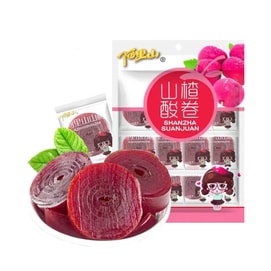 알리산 산사나무 열매 새콤달콤 롤, 씨 없는 과일 젤리, 새해 필수 건과일, 180g [새콤달콤하고 상큼하며 풍부한 과일 향] [식이섬유 함유]