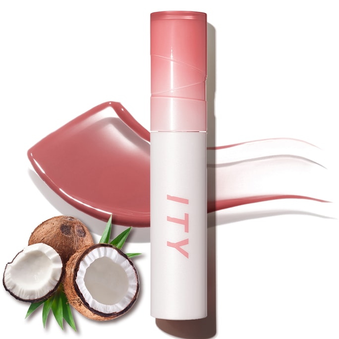 ITY Lip Gloss Plumper  Lip Stain Moisturizing Coconut Scent Lipstick Jelly Texture 0.09 oz in Rose Smoothie