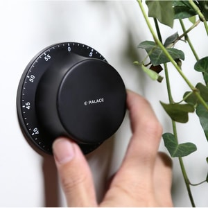 【中国直邮】TIMESWOOD 厨房机械计时器 黑色 1件 不锈钢 烘焙定时器 磁吸闹钟  