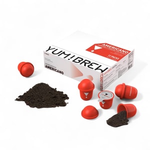 Instant Freeze-Dried Americano Coffee 12 Pods Unsweetened Low Calorie Yunnan Arabica