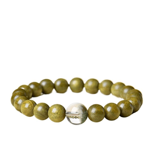 Ruyi Cultural And Creative Green Sandalwood Hand String Agarwood Buddhist Bead Plate (8mm) * 1 Piece