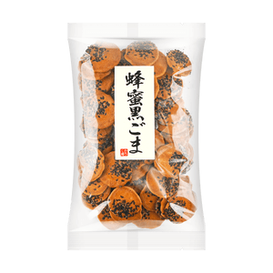 日本MATSUZAKI松崎製果 蜂蜜黑芝麻煎餅 小圓餅乾 130g