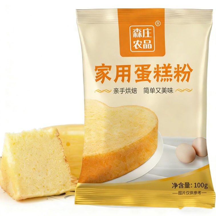 Senzhuang農業製品ケーキプレミックスパウダー（炊飯器および家庭用）、100g×2パック、エアフライヤーベーキング、低グルテン小麦粉、ホイップに適しています 8