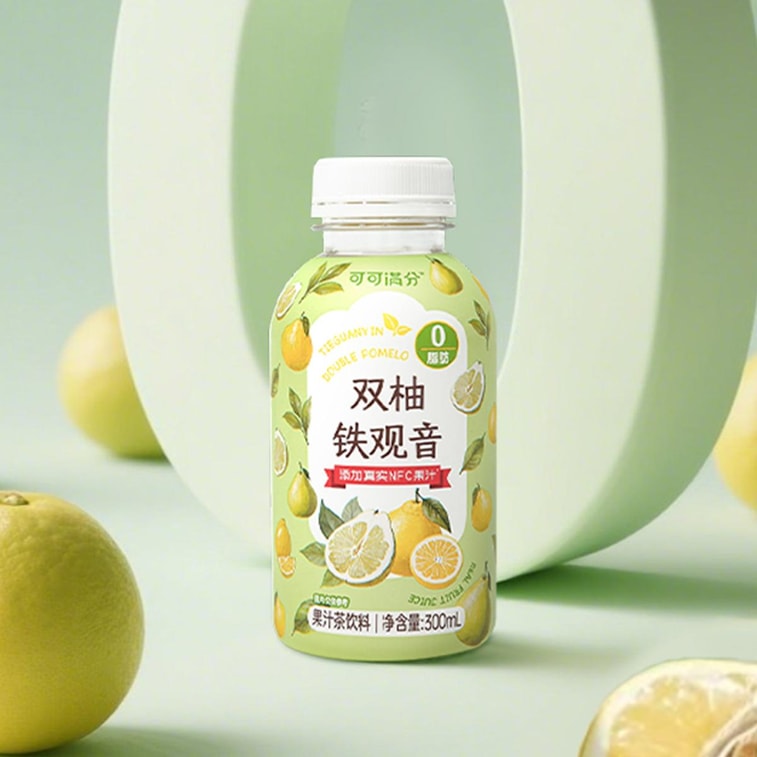 Twin Pomelo Infused Tieguanyin, Fruit Juice Tea,10.1 fl oz *6【6 Packs】【0 Fat Low Calories】 4
