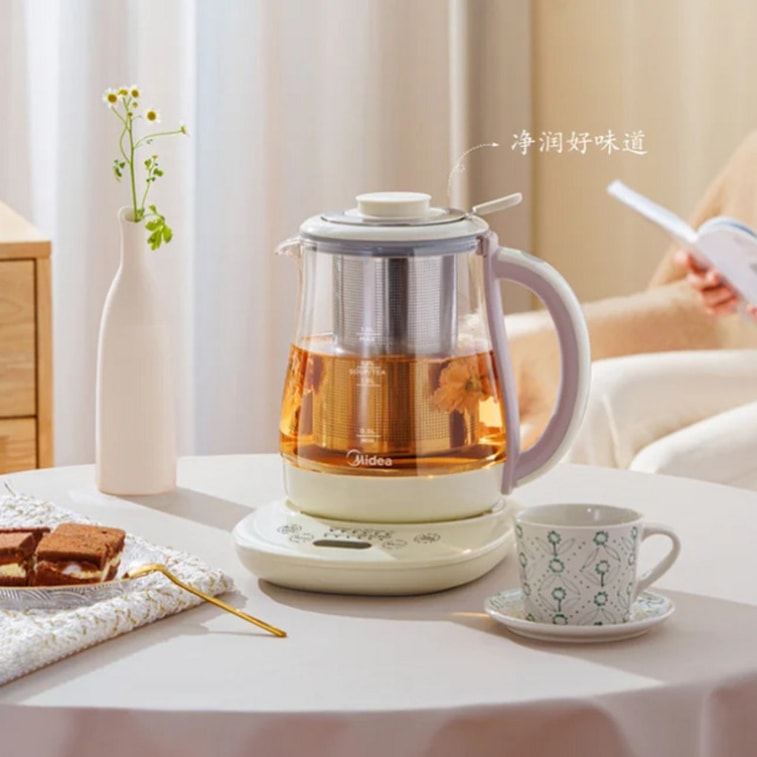 MIDEA美的【美国本土发货】 净润养生壶 配茶篮+炖盅 预约保温1.5L 110V 3