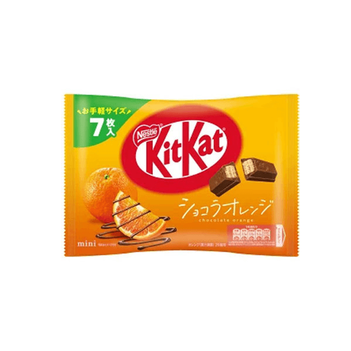 【日本直郵】KitKat奇巧 迷你威化巧克力 7枚入【香橙口味】