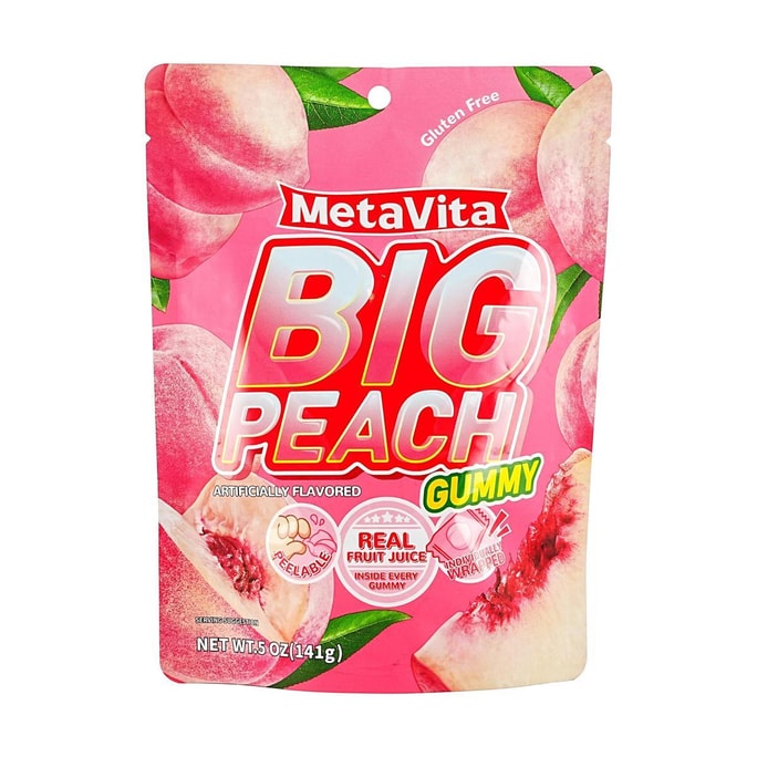 Big Peach Peelable Gummy Candy 4.97 oz