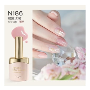 Plant‑Based Gel Nail Polish N186 Morning Dew Rose 15g Sheer Jelly Nude Pink Salon Use Easy Apply Long Lasting Needs LED Lamp Curing