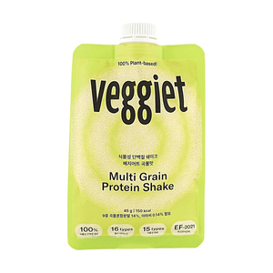 韓國VEGGIET 植物蛋白奶昔 穀物味 豌豆蛋白加米蛋白雙蛋白配方 含菊苣根纖維 100%植物性原料