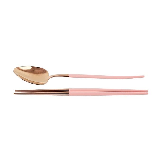 韩国SSUEIM MARIEBEL 餐具套装 筷子勺子2件装 温馨粉色