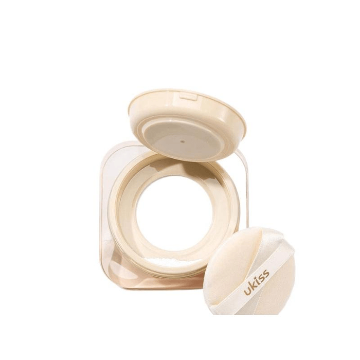 [중국 직배송] UKISS 루스 파우더 세팅 파우더, 유분 흡수, 오래 지속, 결점 커버, 건성 및 지성 피부 모두 사용 가능, 투명하고 부드러운 발림성 F01 클라우드 벨벳 화이트 8g*1 박스