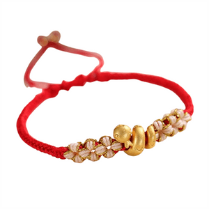 Year Of The Snake Hand Rope Small Blessed Snake Handmade Braided Blessed Snake Peach Blossom Knot Red Hand Rope