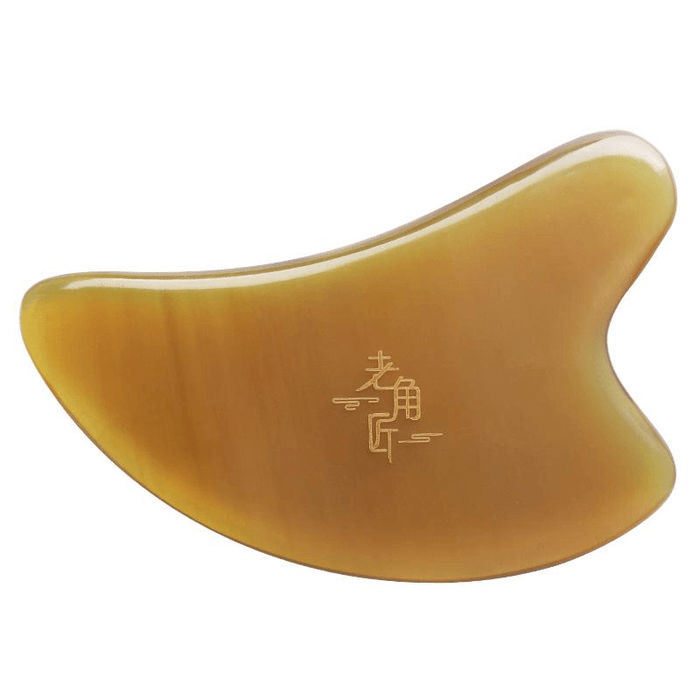 【中国直邮】 老角匠 白水牛角肩颈腿部刮痧板(4mm厚)*1件