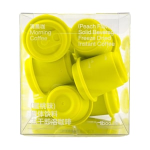 FIBOO 消水咖/清晨咖 黑咖啡冰美式 冷萃冻干咖啡粉 无蔗糖 10杯入 好喝不怕胖 击退起床气 #蜜桃味【Hello上镜咖】