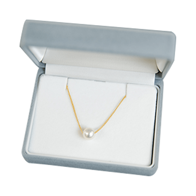 Uwakai Pearl Basic AKOYA Passepartout single bead necklace with gold chain8.0-8.5mm;45cm