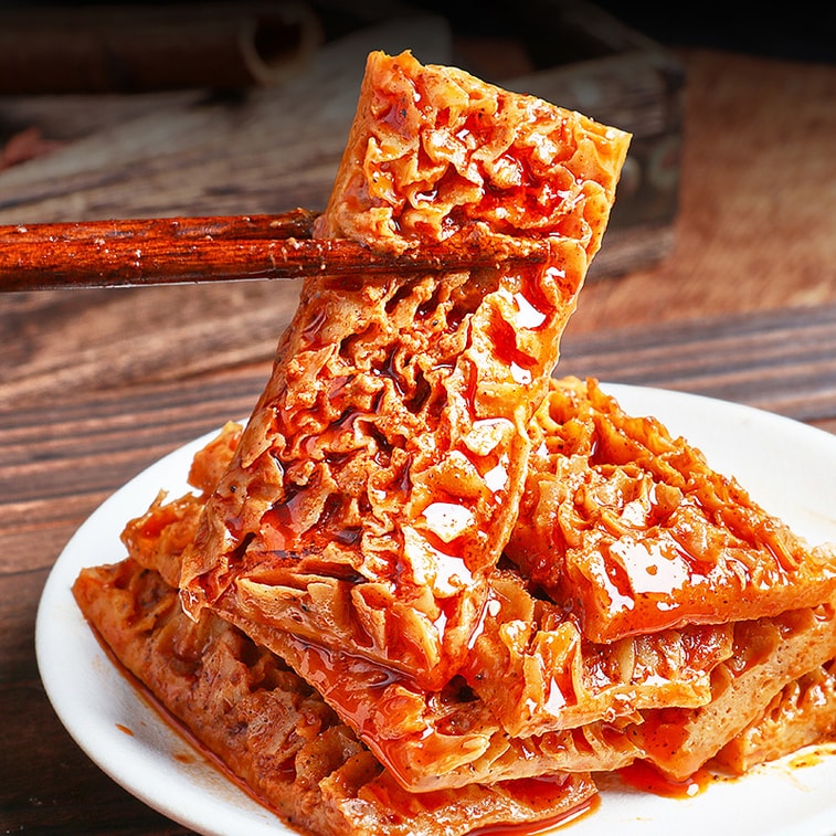 【中國直郵】 口水娃 金錢肚魔芋素毛肚 解饞小點心 10g*30包 麻醬味 3