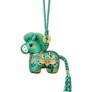 Green Pony Sachet Pendant [health] Birthday Year Peace Amulet