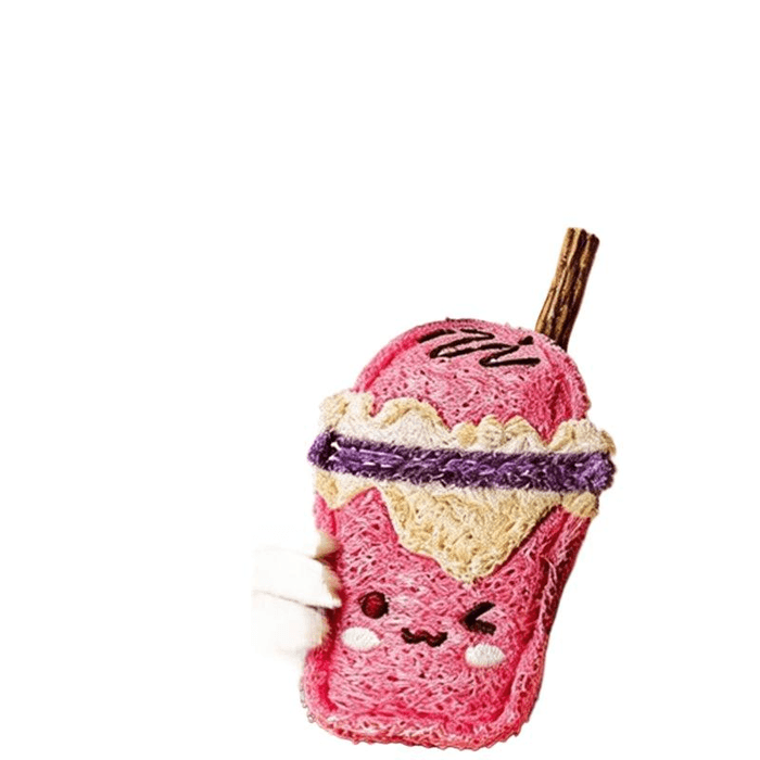 【中国からの直送】キャットバトラー ヘチマ猫用おもちゃ、子猫用歯固めおもちゃ、歯磨きおもちゃ、アイスクリーム/ミルクティーカップ、ヘチマ（1個）