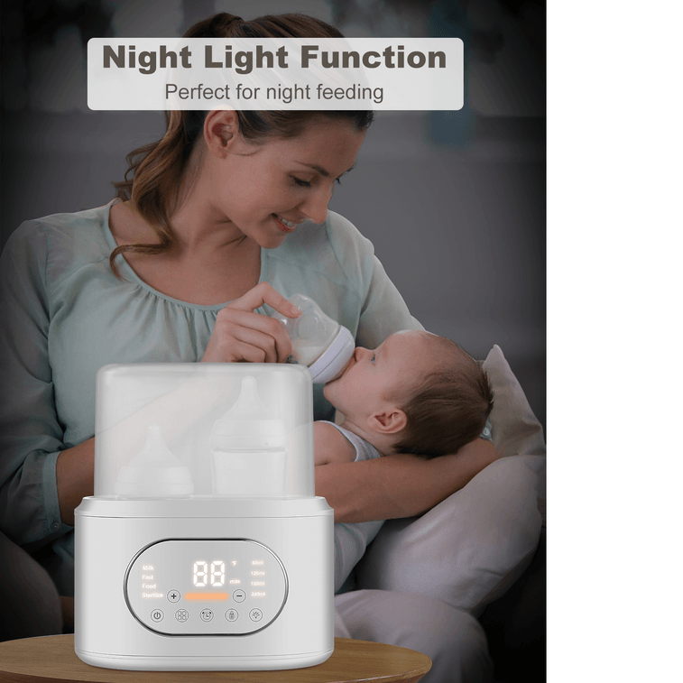 10-in-1 Fast Baby Bottle Warmer - Accurate Temp Control Thaw Steaming Hot Food Keep Warm And Night Light 5
