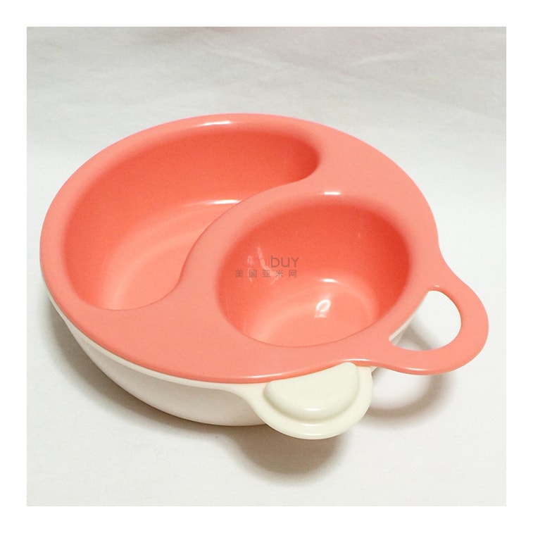 어린이 이중층 먹이 접시 그릇 핑크 5M+ 전자레인지 안전 4