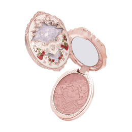 Strawberry Rococo Embossed Blush – Angelic Hymn in Creamy Apricot
