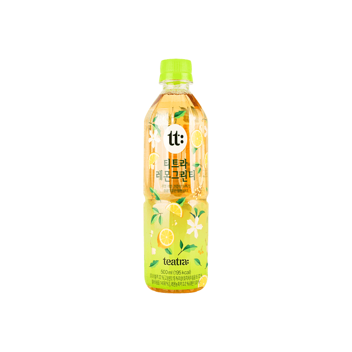 【清爽柠柠】韩国SAMLIP三立 TEATRA 柠檬绿茶 500ml