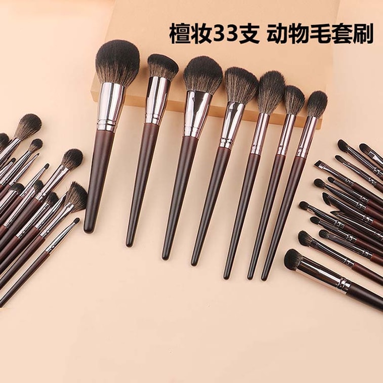 瑪莉安 【官方授權旗艦店】羊毛混毛眼眉和眼線刷 高端動物毛筆刷 蓬鬆細膩 柔軟順滑 迅速抓粉 暈染自然 5支 (限量版) 7