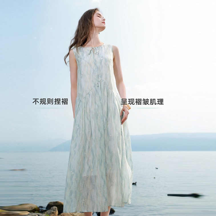 New Lyocell Tencel Floral Maxi Slip Dress Pink White Floral Size S 8