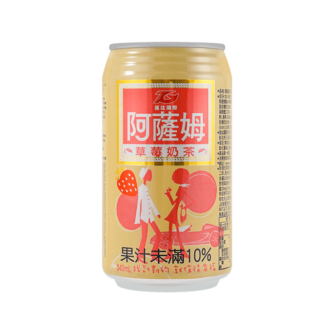 台灣匯竑國際 阿薩姆草莓奶茶 340ml