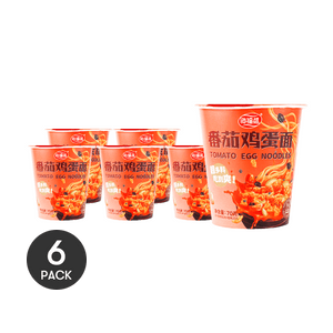海福盛 冻干番茄鸡蛋风味面 非油炸方便面 70g *6【6份超值装】