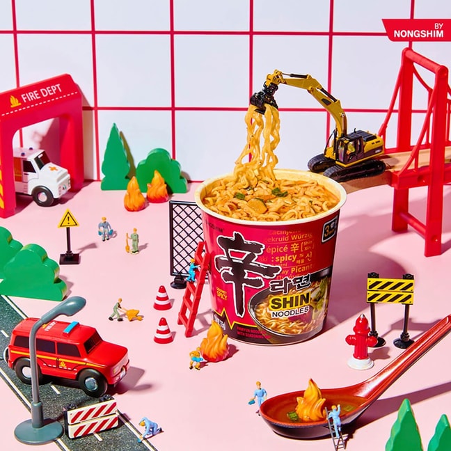 Premium Shin Original Ramyun Noodle Soup -Korean Style Gourmet Spicy Flavor Ramen Instant Noodles, Cup , 2.64 oz