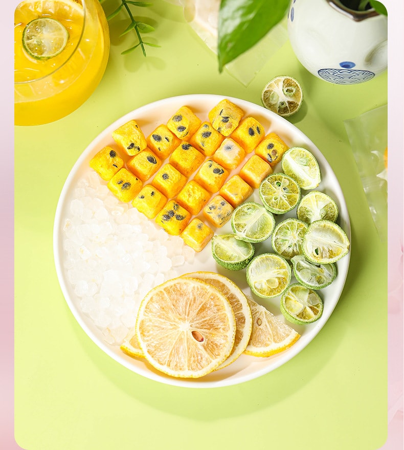 【中國直郵】 婉明 青桔檸檬百香果茶獨立包裝多種水果 味道香甜 回味無窮100g