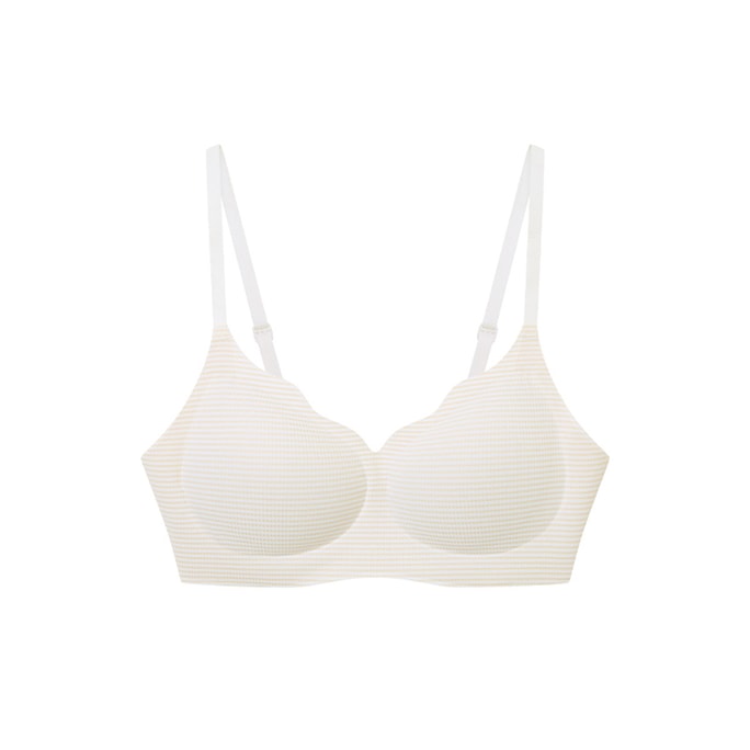 One Size Breezing In Strap Wavy Edge Soft Support Hook Bra Light Nude One Size