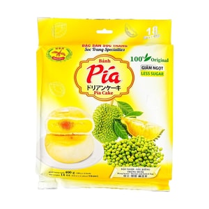 Pia Cake Mung Bean Durian Salted Egg Yolk Flavor 14 oz【Low Sugar Pastry 】