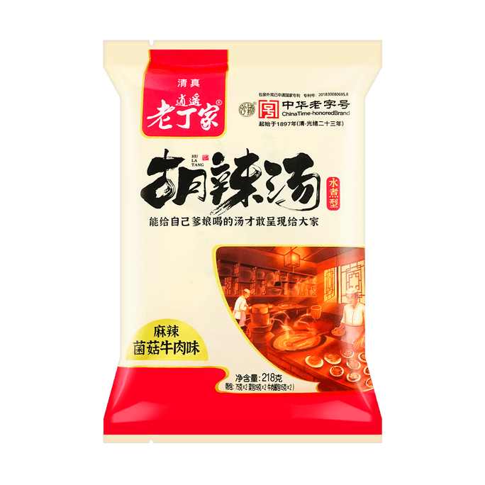 老丁家 水煮胡辣湯 麻辣菌菇牛肉口味 218g