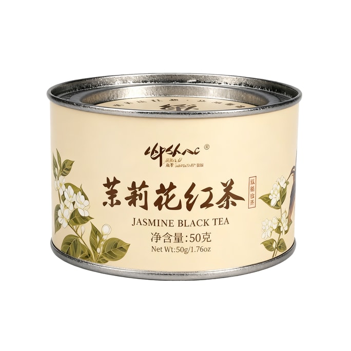 乐普山茶 茉莉花红茶茉染骏眉特级红茶武夷山养生茶罐装自饮送礼50g
