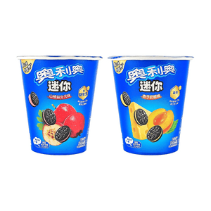 Mini Cookie Cup, Hawthorn Prebiotic Flavor+Apricot Cheese Flavor, 3.88 oz【2 Flavors 2 Combo Packs】【High Calcium】