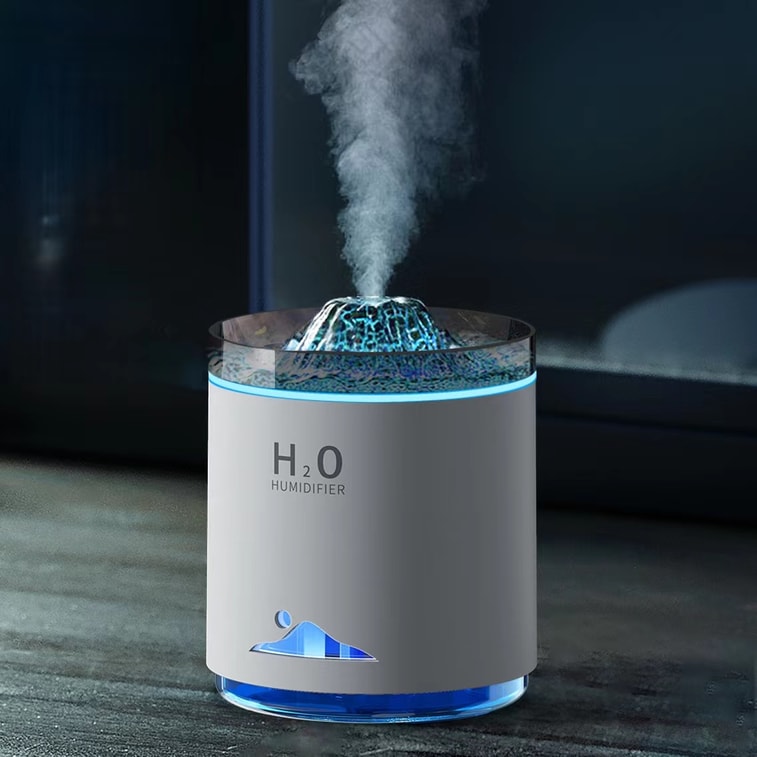 中國LLD樂樂多 火山加濕器七彩小夜燈二合一 白色 1件 6