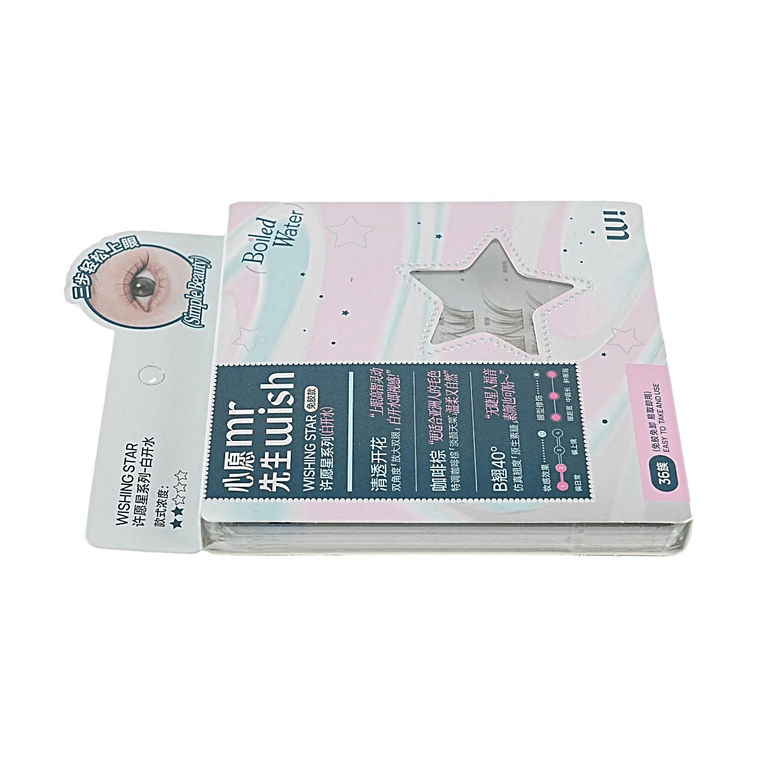 Clear Blooming, Wishing Star Series 3D Eyelash, 36 Clusters, #Plain Water Glue-Free 5